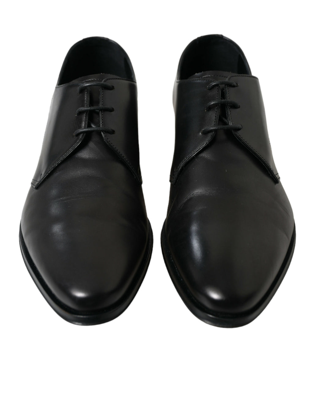 Dolce &amp; Gabbana Black Leather Lace Up Formal Derby Dress Shoes