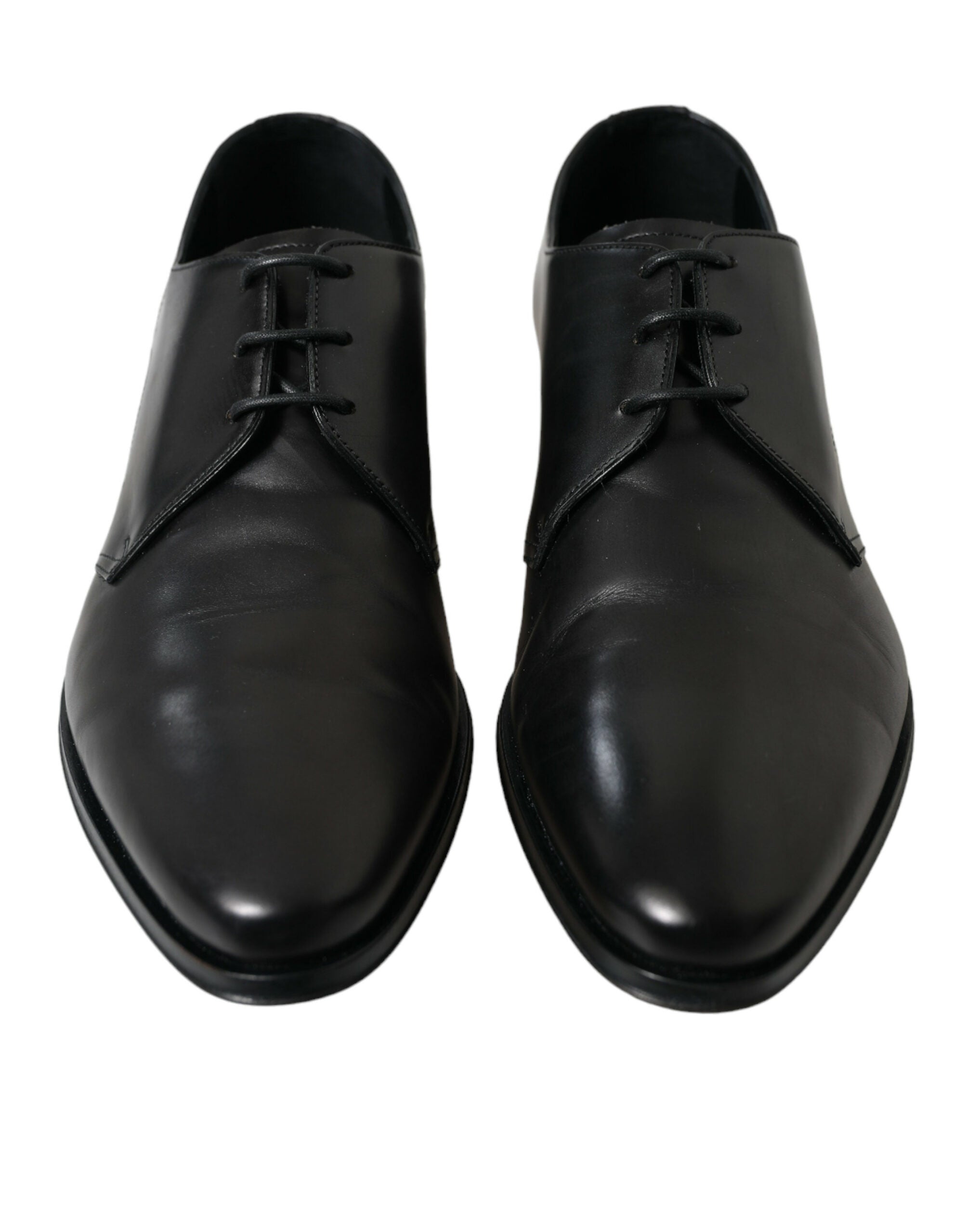 Dolce &amp; Gabbana Black Leather Lace Up Formal Derby Dress Shoes