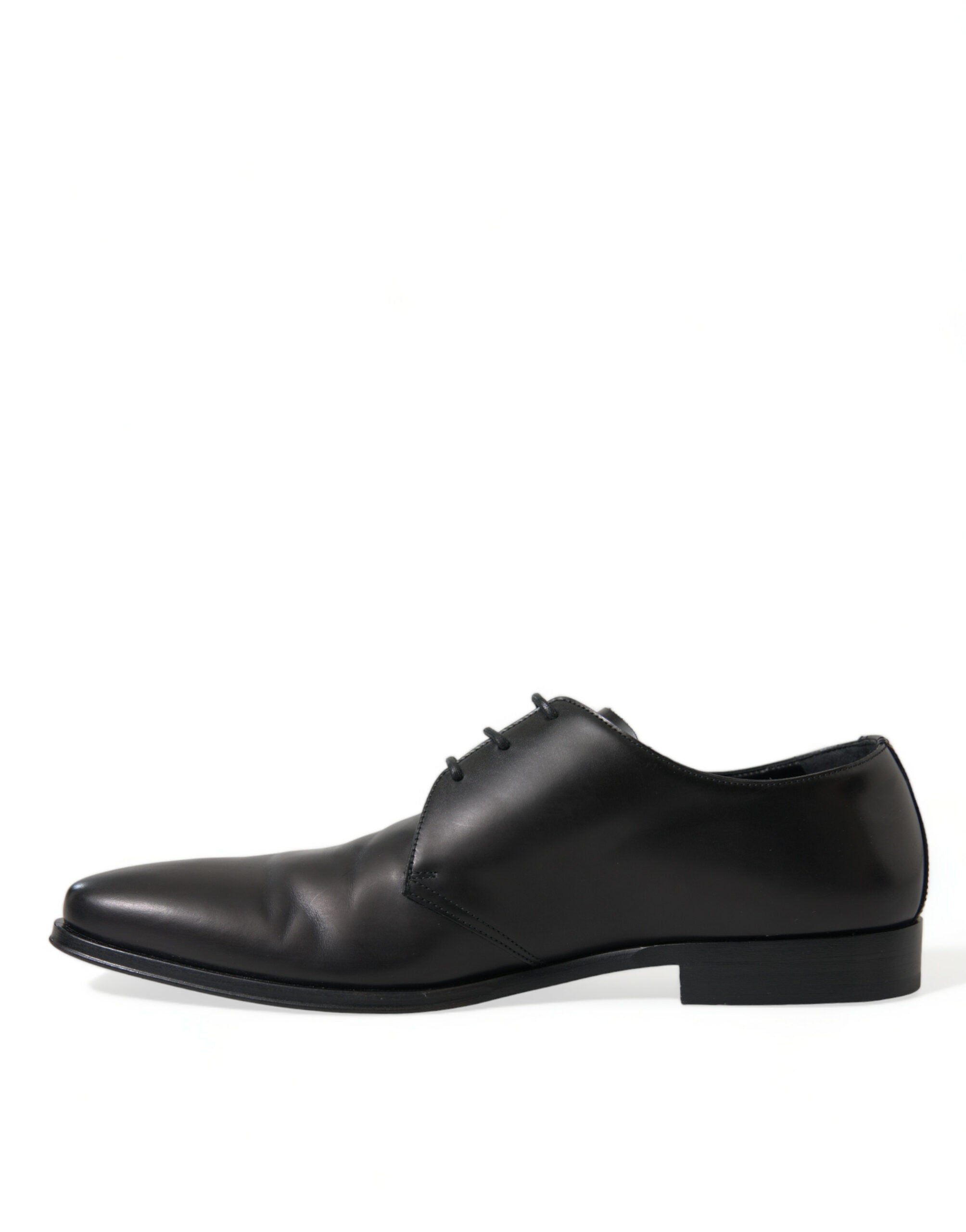 Dolce &amp; Gabbana Black Leather Lace Up Formal Derby Dress Shoes