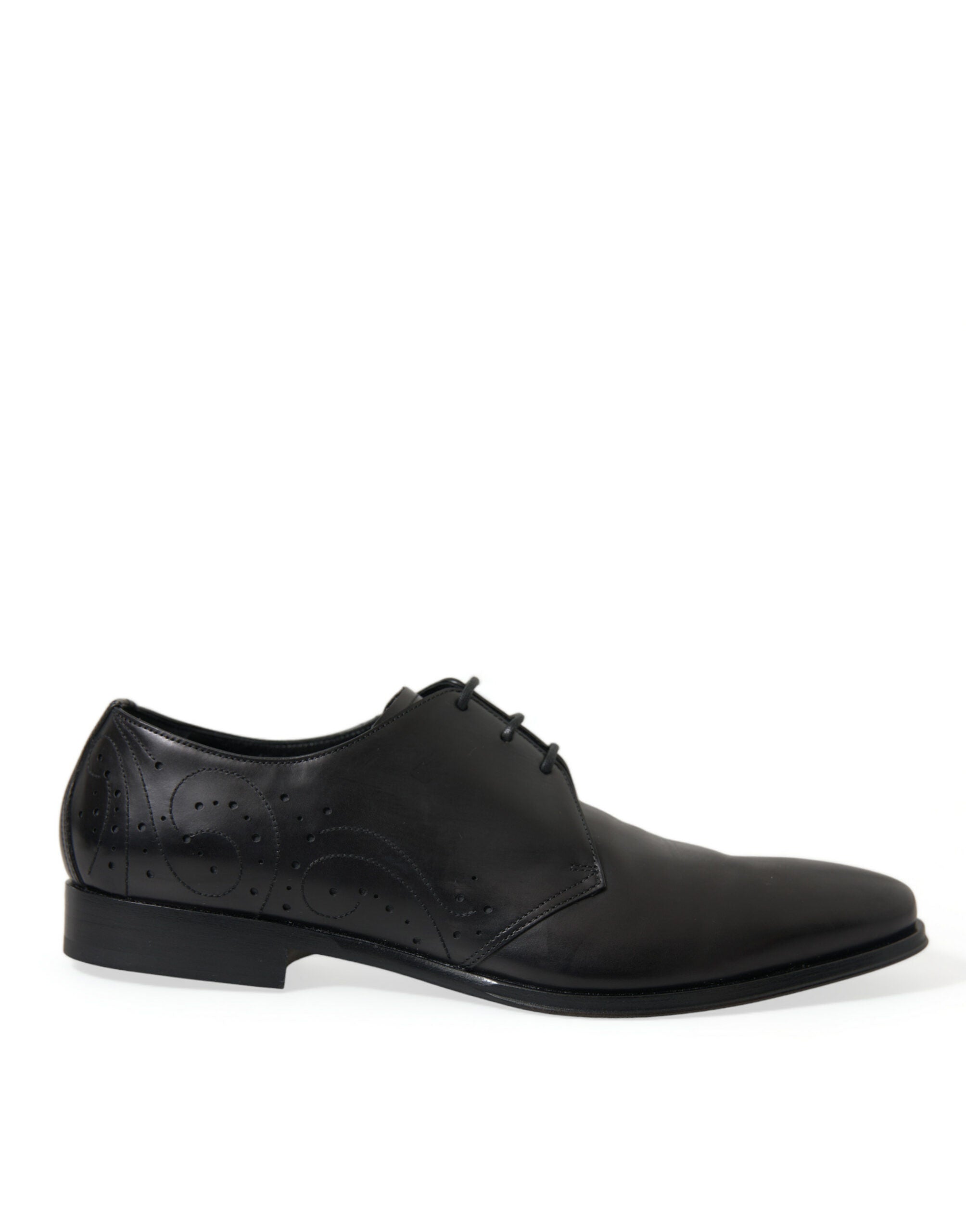 Dolce &amp; Gabbana Black Leather Lace Up Formal Derby Dress Shoes