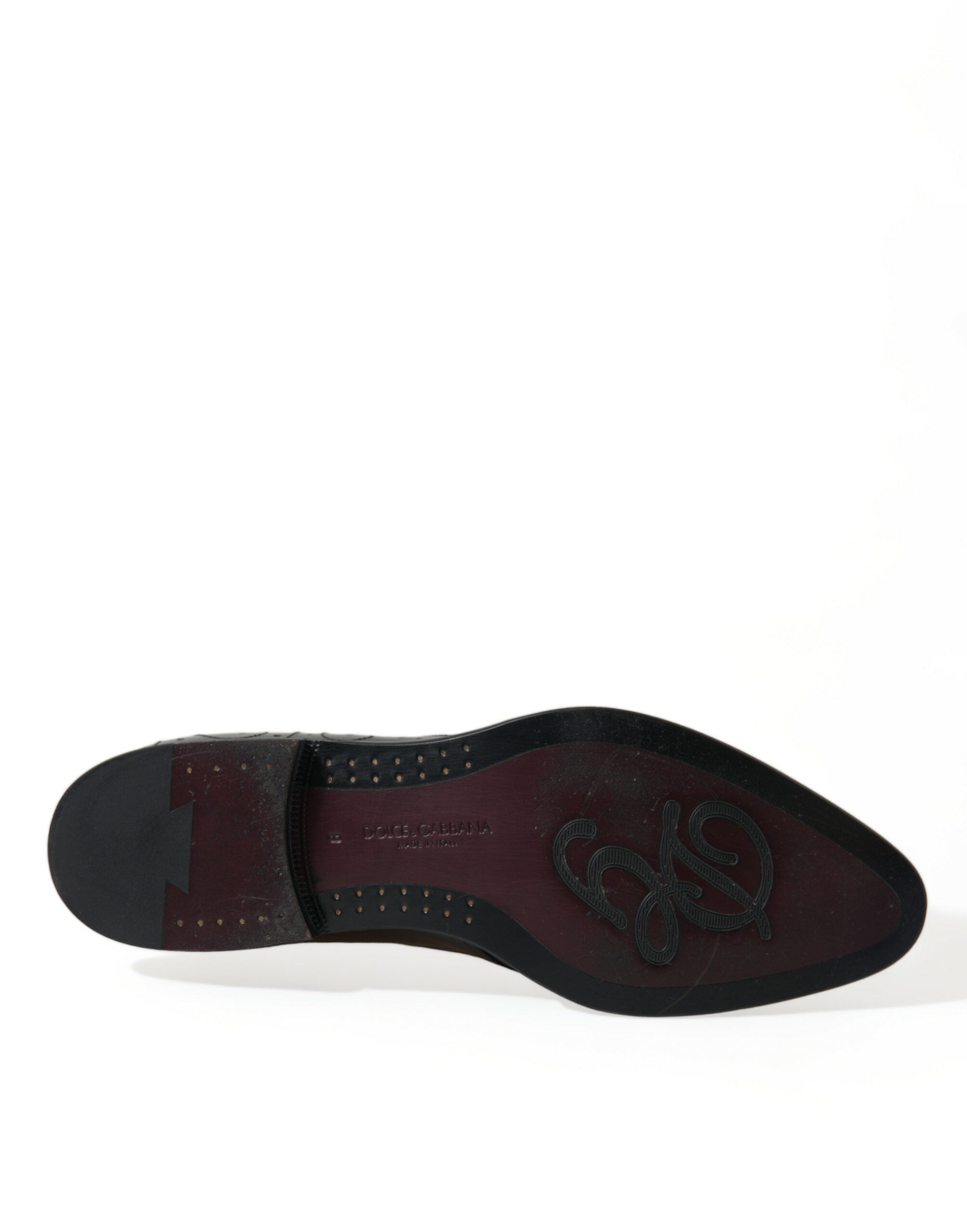 Dolce &amp; Gabbana Black Leather Lace Up Formal Derby Dress Shoes