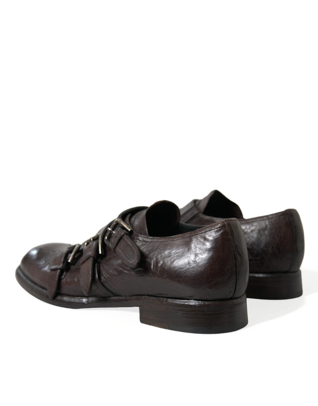 Dolce &amp; Gabbana Brown Leather Strap Formal Dress Shoes