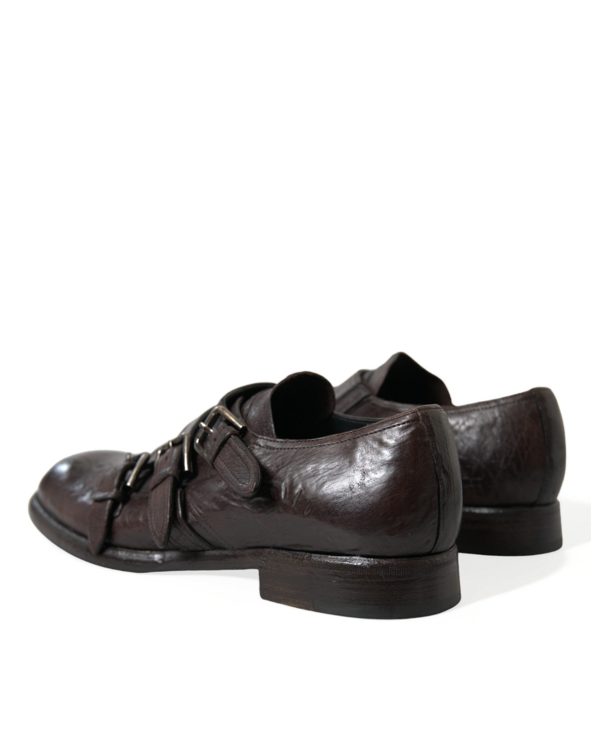 Dolce &amp; Gabbana Brown Leather Strap Formal Dress Shoes