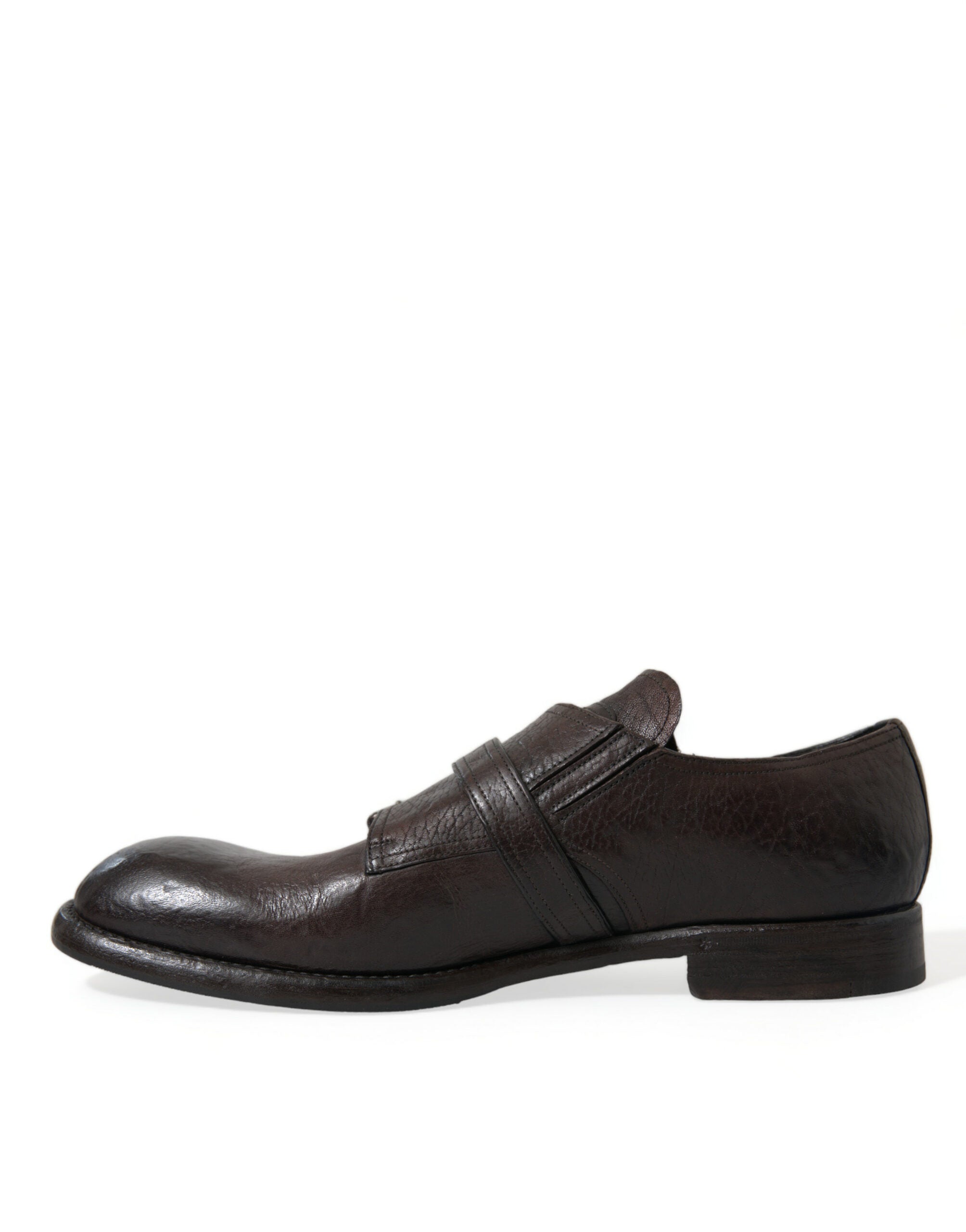 Dolce &amp; Gabbana Brown Leather Strap Formal Dress Shoes