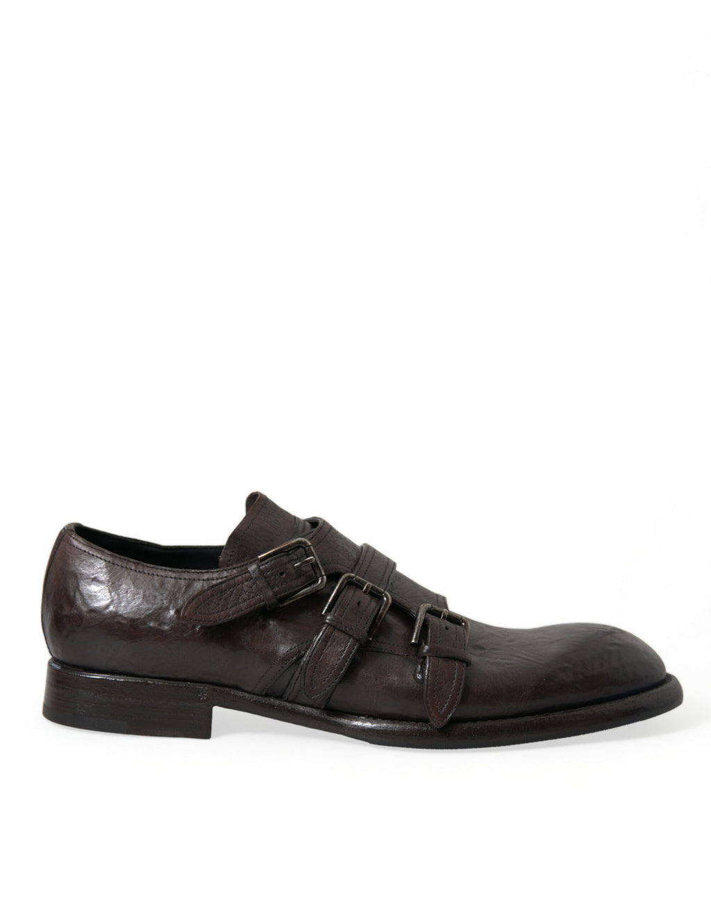 Dolce &amp; Gabbana Brown Leather Strap Formal Dress Shoes