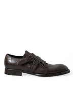 Dolce &amp; Gabbana Brown Leather Strap Formal Dress Shoes