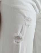 Dolce &amp; Gabbana White Cotton Cropped Wide Leg Denim Jeans