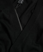 Dolce &amp; Gabbana Black Wool V-neck Crossed Cardigan Sweater