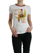 Dolce &amp; Gabbana White Bring Me To The Moon T-shirt Top