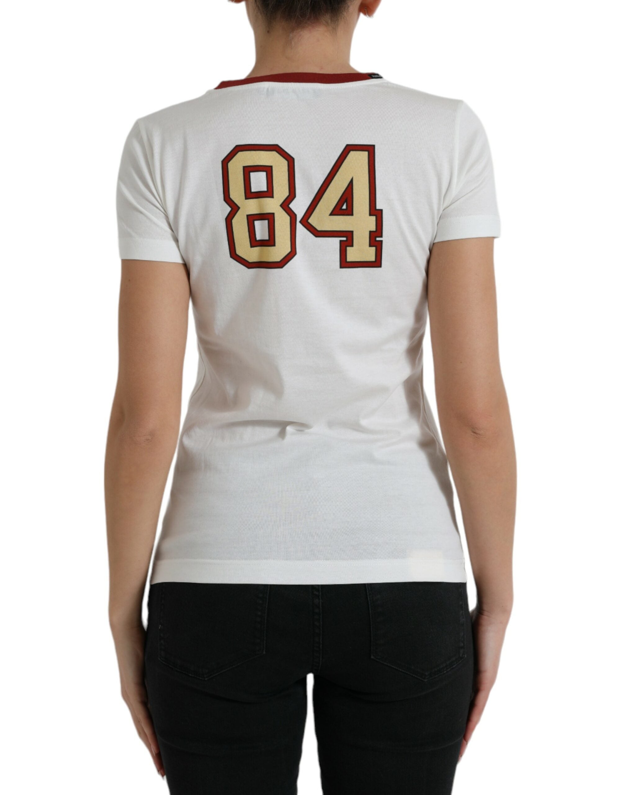 Dolce &amp; Gabbana White Bring Me To The Moon T-shirt Top