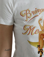 Dolce &amp; Gabbana White Bring Me To The Moon T-shirt Top