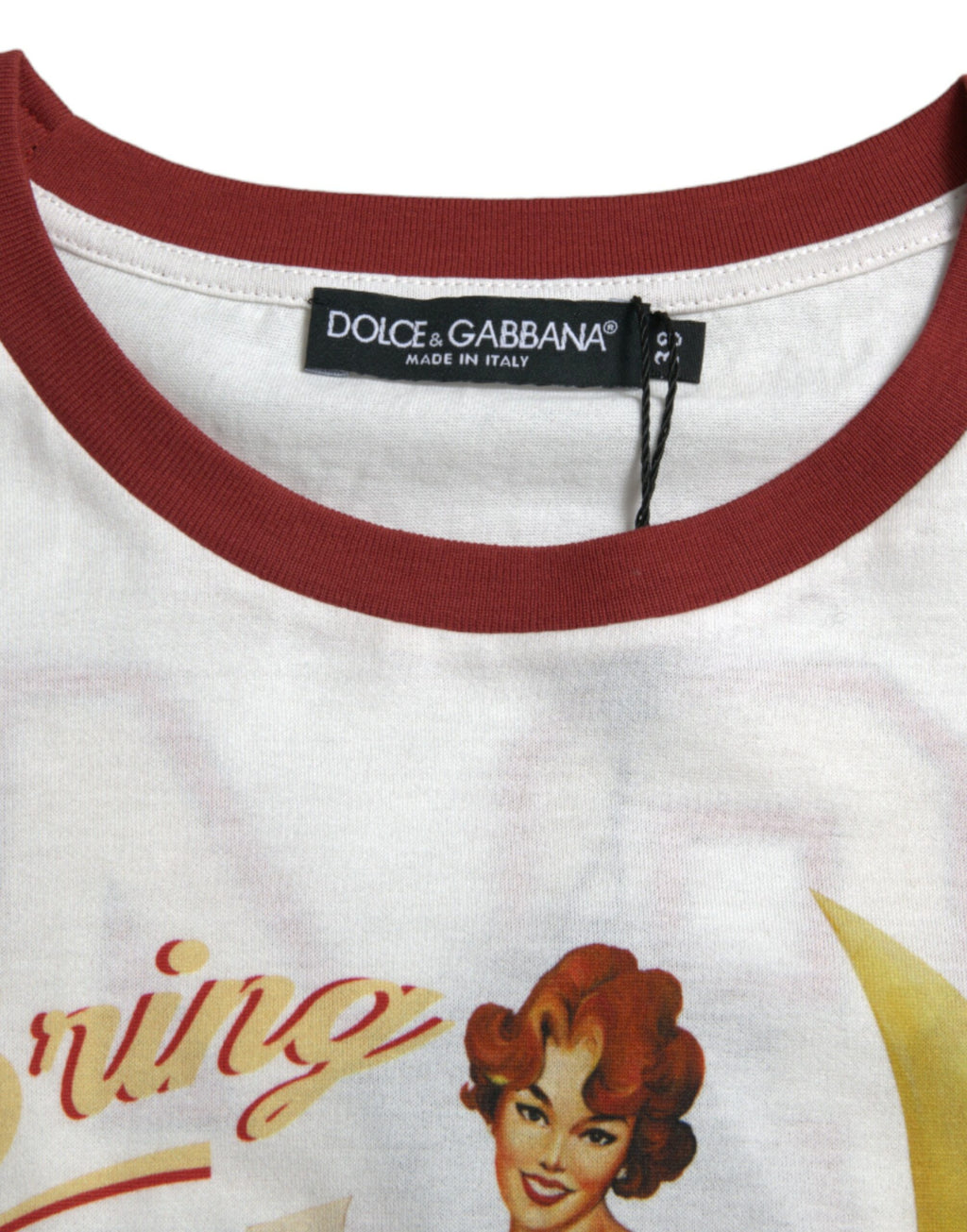 Dolce &amp; Gabbana White Bring Me To The Moon T-shirt Top
