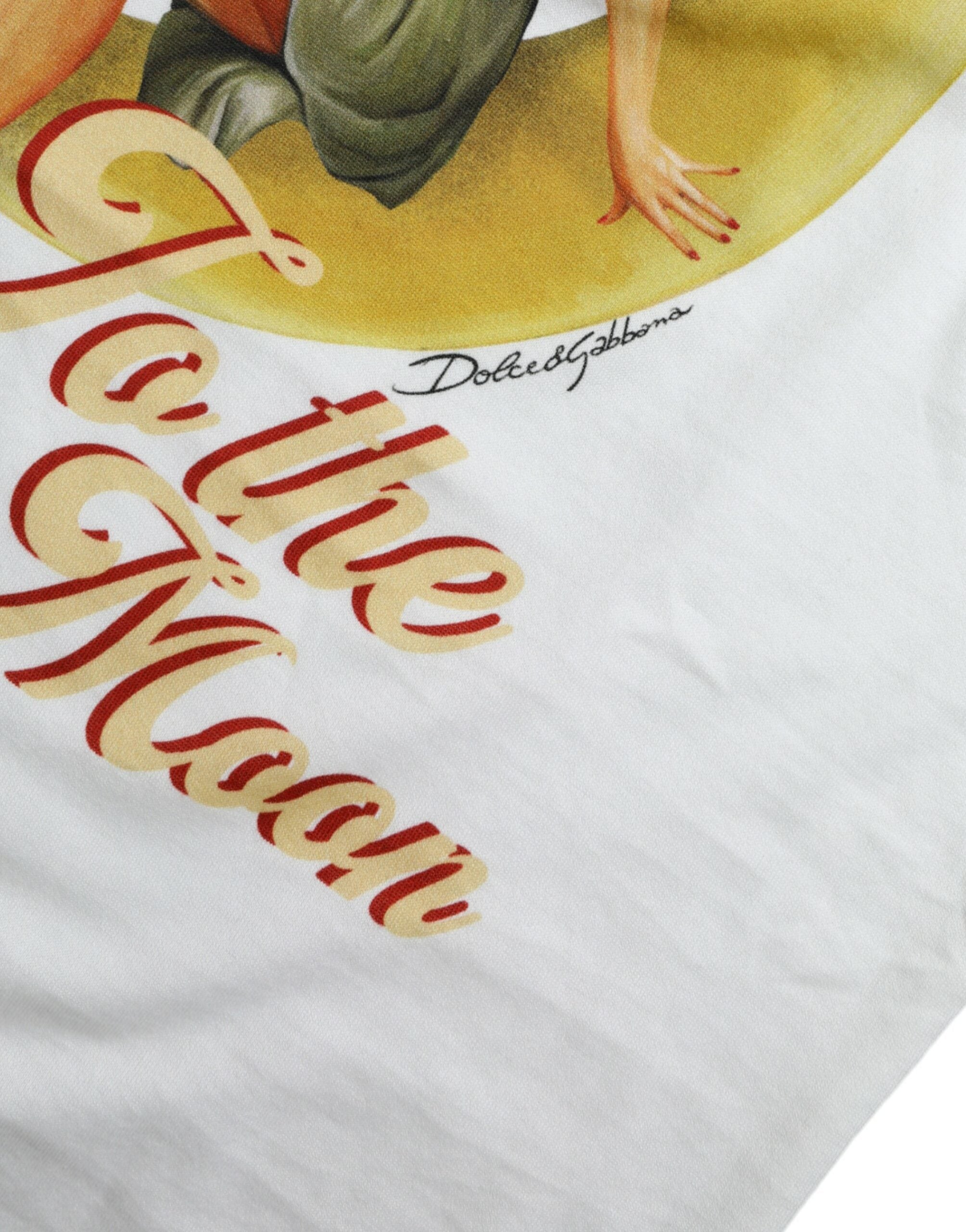 Dolce &amp; Gabbana White Bring Me To The Moon T-shirt Top