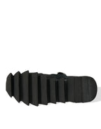 Dolce &amp; Gabbana Black Fur Embellished Suede Sneakers Shoes