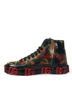 Dolce &amp; Gabbana Multicolor Camouflage High Top Sneakers Shoes
