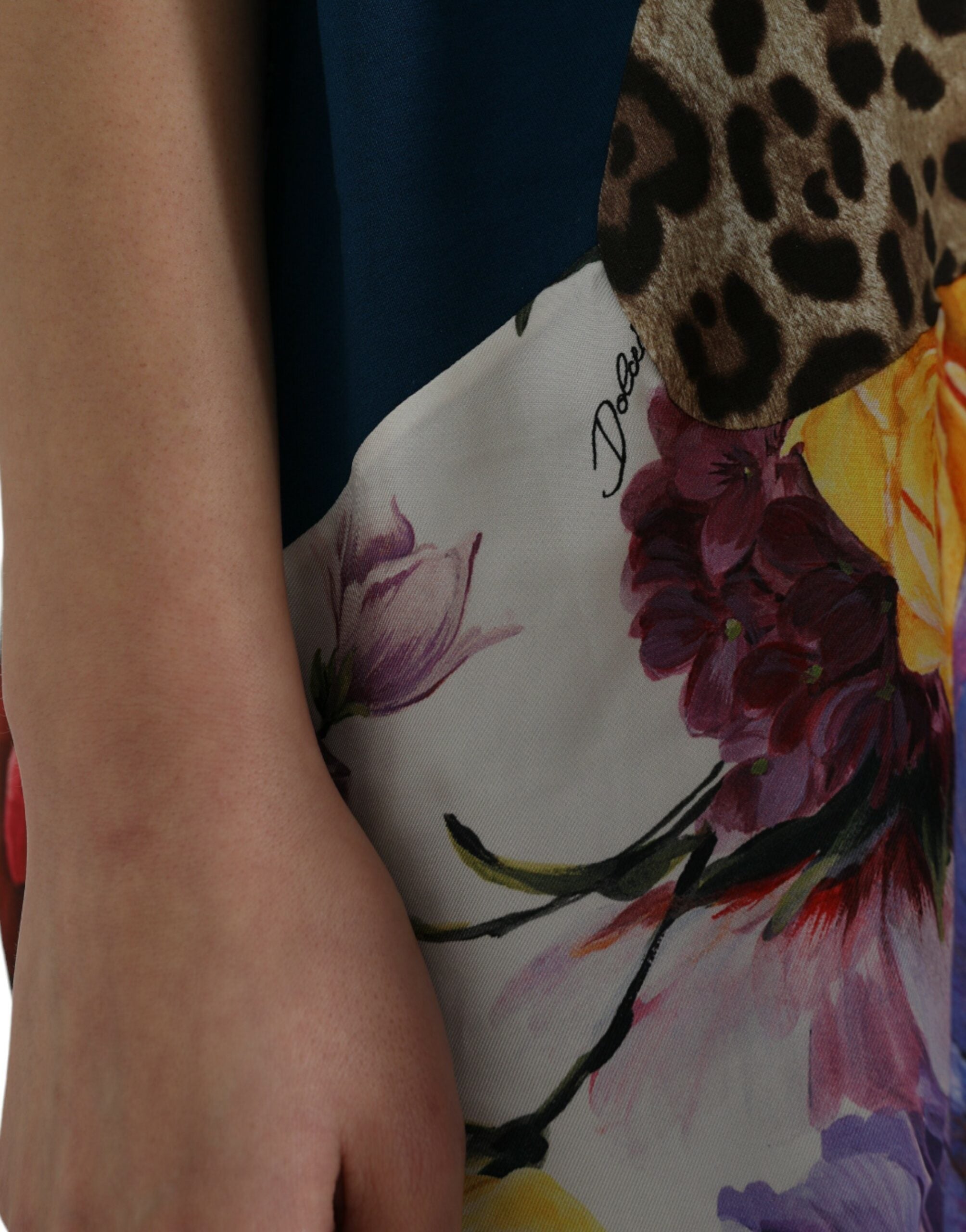 Dolce &amp; Gabbana Multicolor Patchwork Cotton Silk Blouse Top