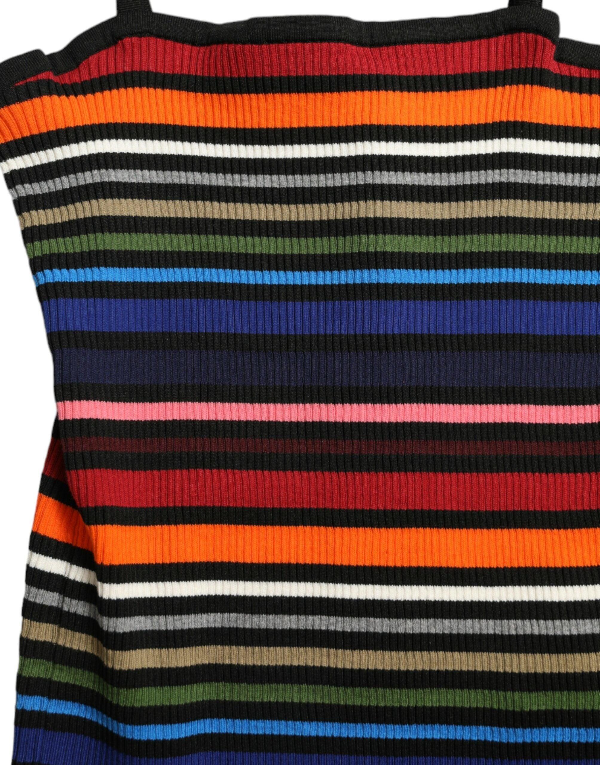 Dolce &amp; Gabbana Multicolor Stripes Spaghetti Strap Tank Top