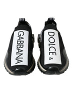 Dolce &amp; Gabbana Black White Slip On Sneakers Sorrento Shoes