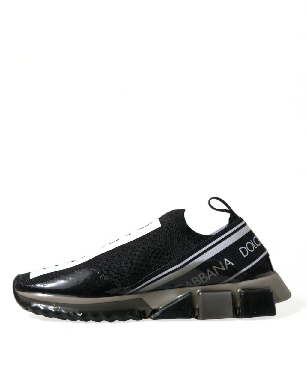 Dolce &amp; Gabbana Black White Slip On Sneakers Sorrento Shoes