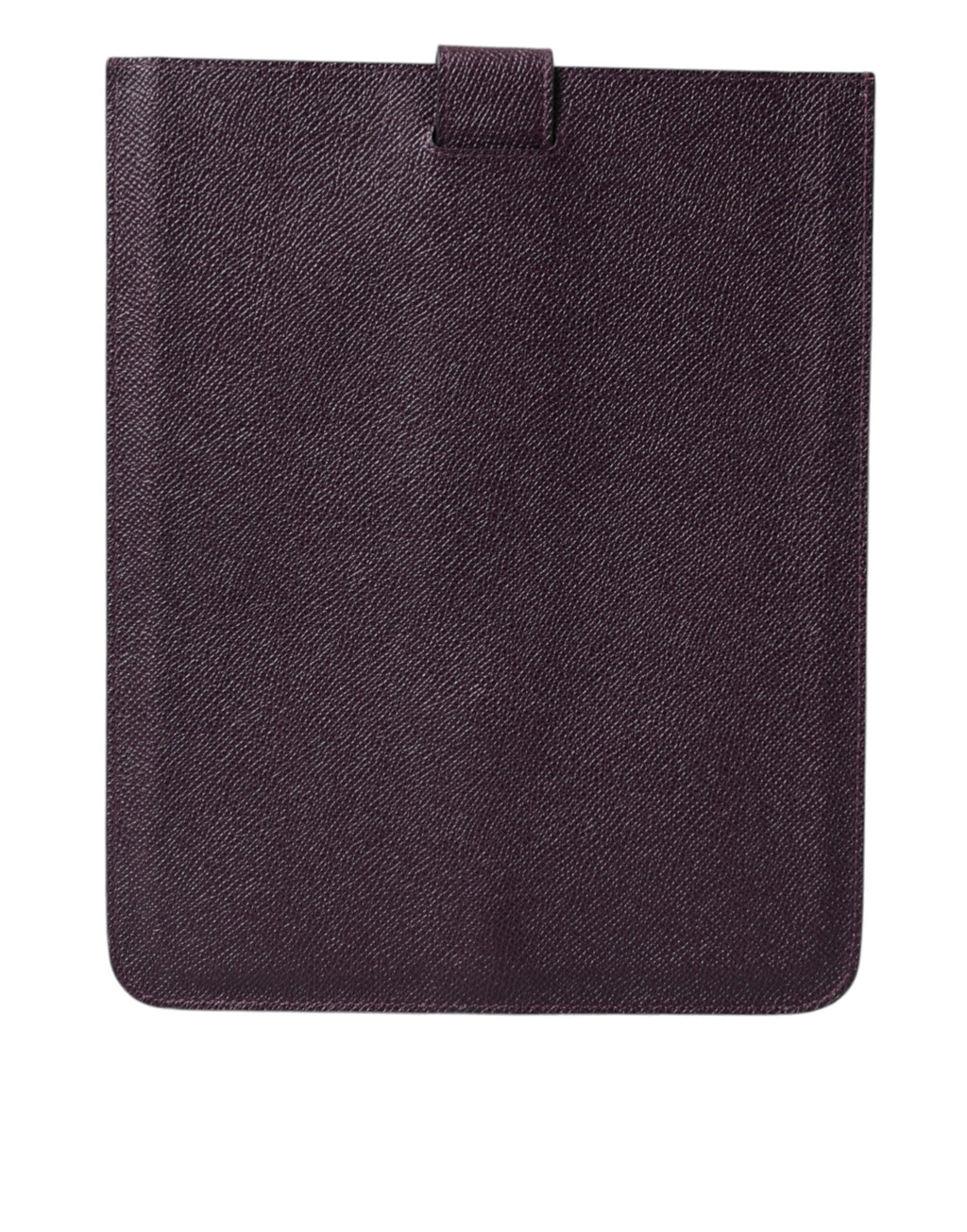 Dolce &amp; Gabbana Dark Brown Leather Logo Plaque Cover Sleeve Tablet Case