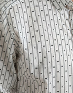 Dolce &amp; Gabbana White Patterned Men GOLD Formal Dress Shirt