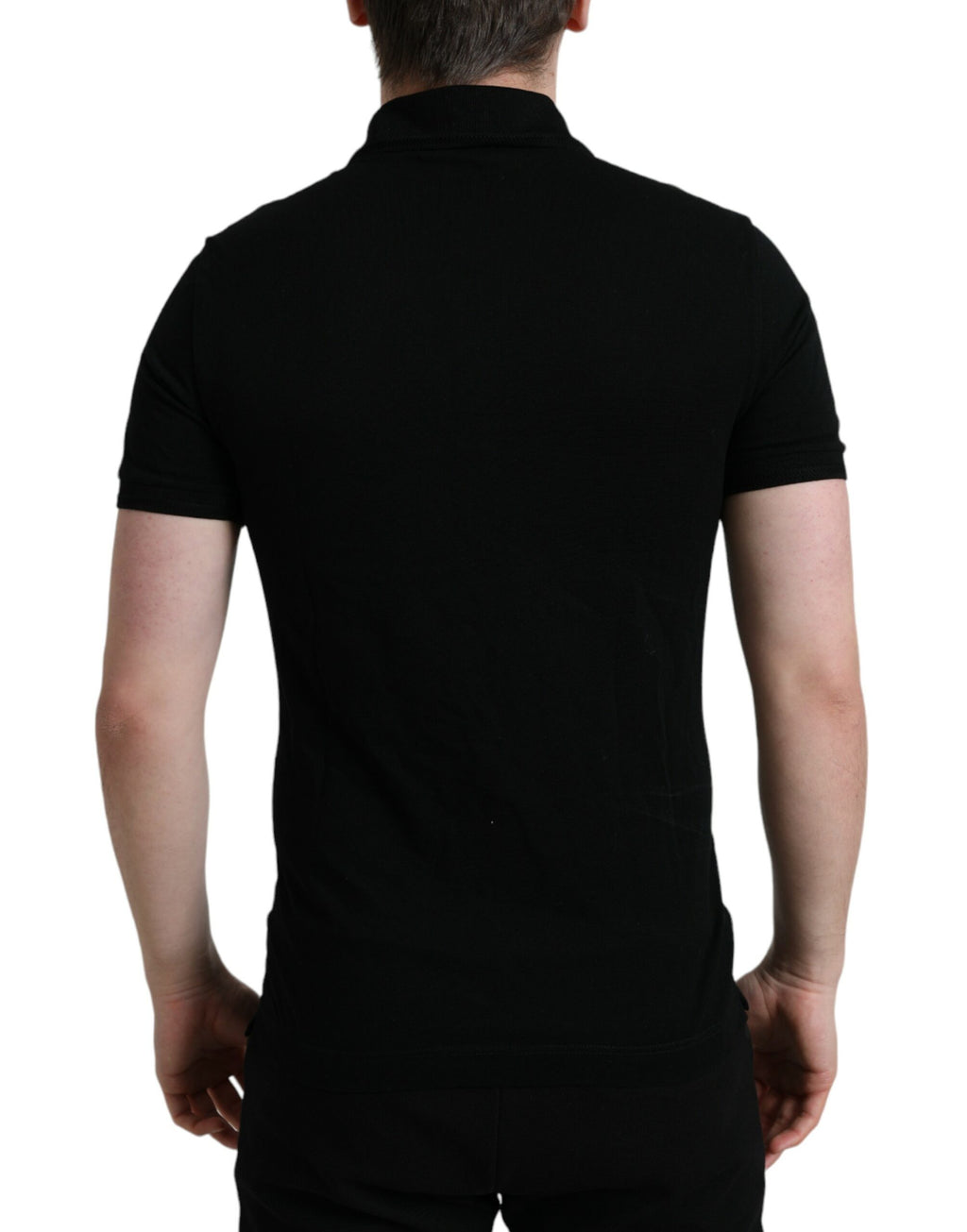 Dolce &amp; Gabbana Black Logo Collared Short Sleeve T-shirt