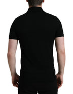 Dolce &amp; Gabbana Black Logo Collared Short Sleeve T-shirt