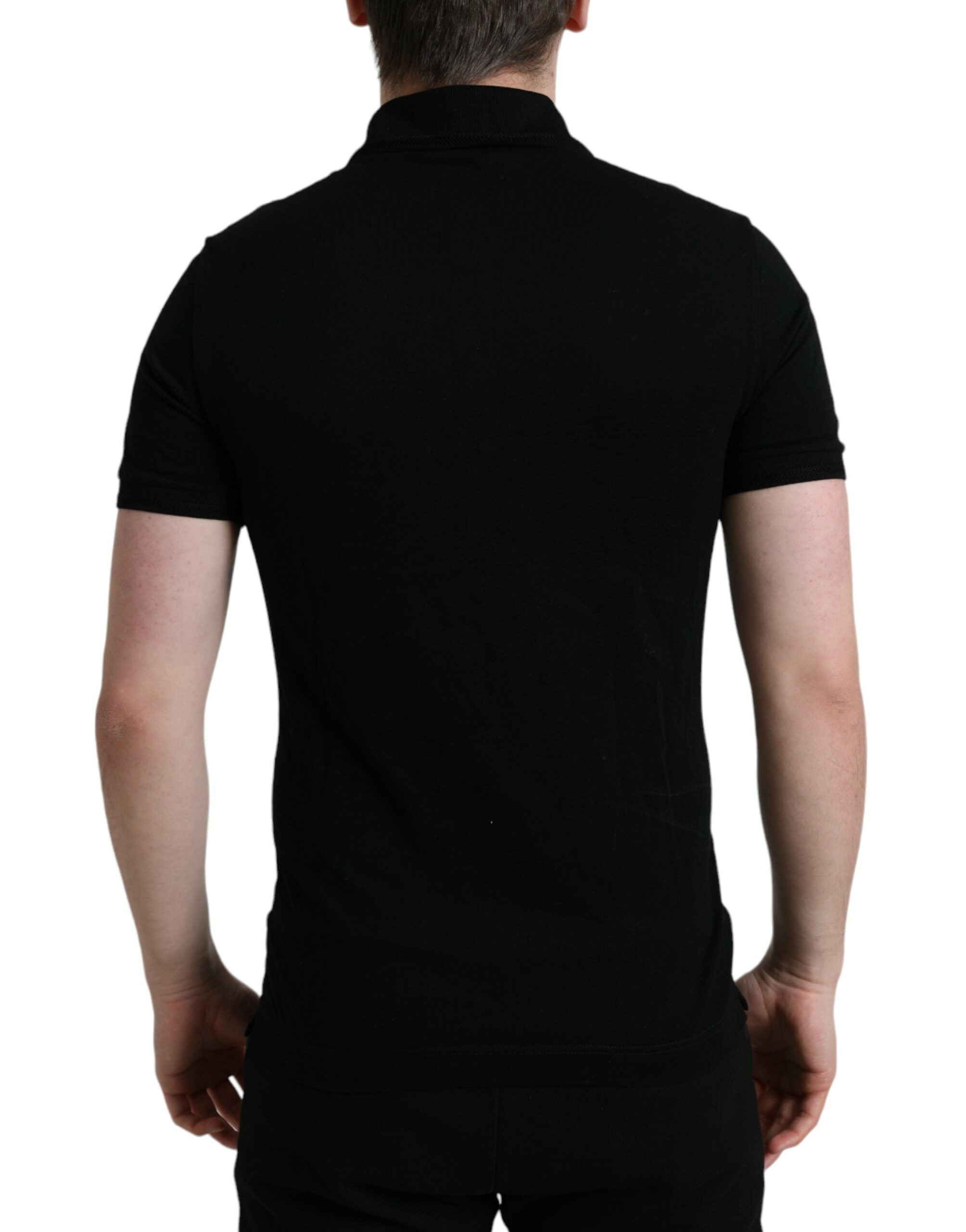 Dolce &amp; Gabbana Black Logo Collared Short Sleeve T-shirt