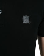 Dolce &amp; Gabbana Black Logo Collared Short Sleeve T-shirt