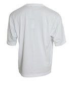 Dolce &amp; Gabbana White Cotton Short Sleeves Crewneck T-shirt