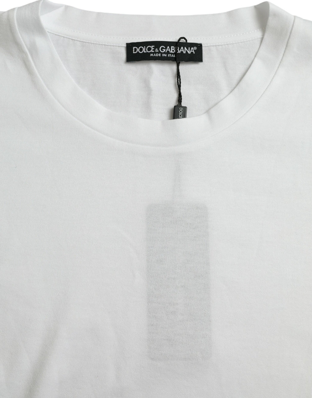 Dolce &amp; Gabbana White Cotton Short Sleeves Crewneck T-shirt