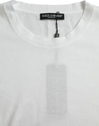 Dolce &amp; Gabbana White Cotton Short Sleeves Crewneck T-shirt