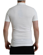 Dolce &amp; Gabbana White Collared Short Sleeve Crown T-shirt