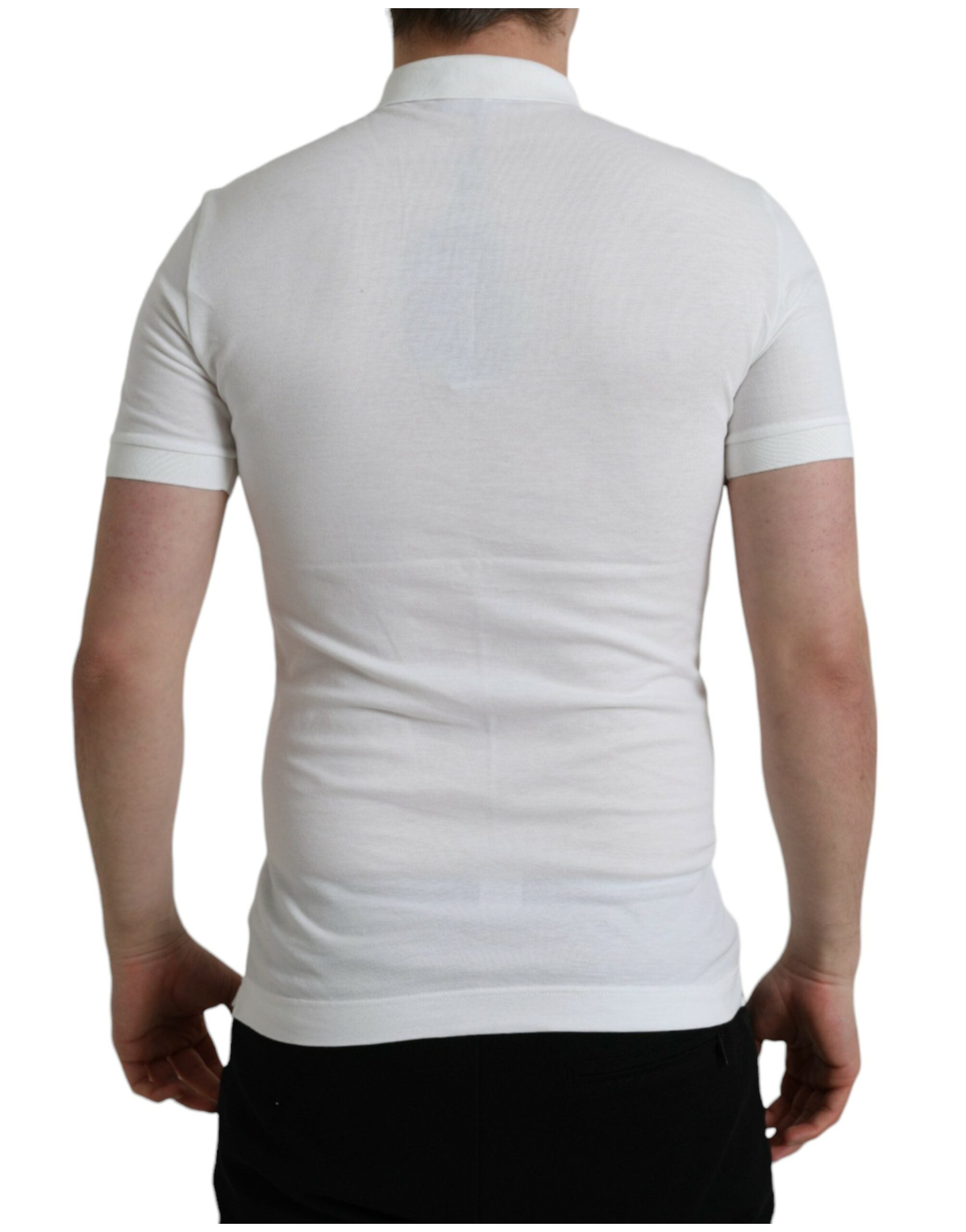 Dolce &amp; Gabbana White Collared Short Sleeve Crown T-shirt
