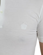 Dolce &amp; Gabbana White Collared Short Sleeve Crown T-shirt