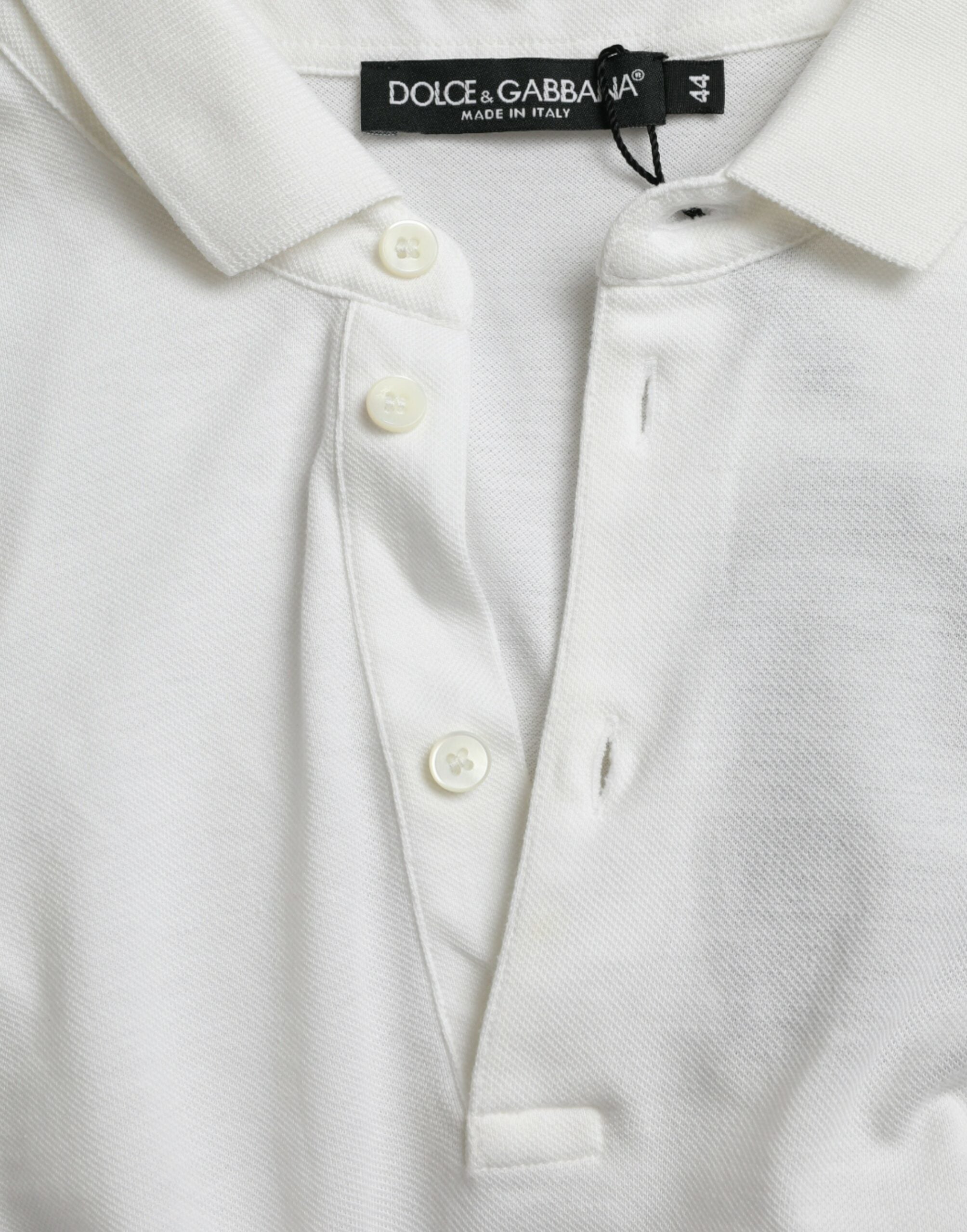 Dolce &amp; Gabbana White Collared Short Sleeve Crown T-shirt