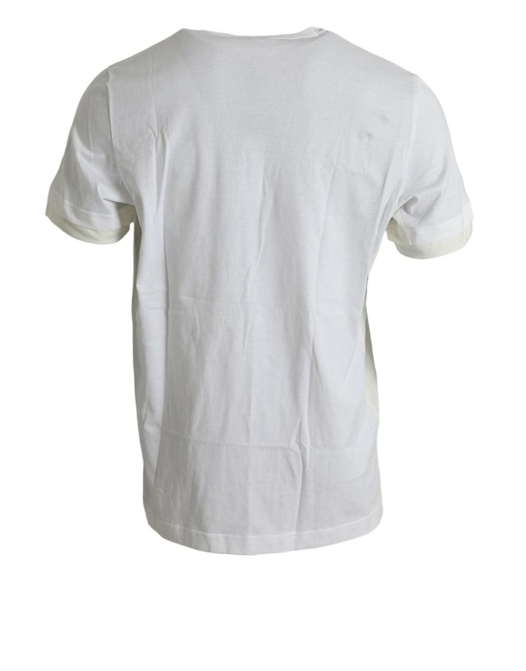 Dolce &amp; Gabbana White Cotton Pocket Short Sleeves T-shirt