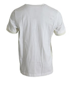Dolce &amp; Gabbana White Cotton Pocket Short Sleeves T-shirt