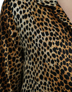 Dolce &amp; Gabbana Brown Leopard Print Long Sleeves Blouse Top