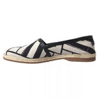 Dolce &amp; Gabbana Black White Stripes Slip On Espadrille Shoes