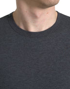 Dolce &amp; Gabbana Dark Gray Cotton Crew Neck T-shirt
