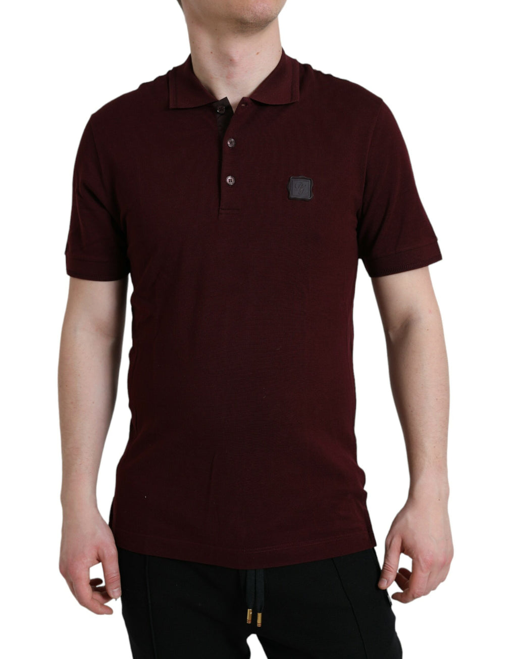 Dolce &amp; Gabbana Maroon Collared Short Sleeves Polo T-shirt