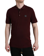Dolce &amp; Gabbana Maroon Collared Short Sleeves Polo T-shirt