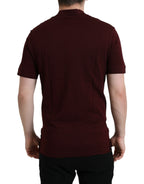 Dolce &amp; Gabbana Maroon Collared Short Sleeves Polo T-shirt