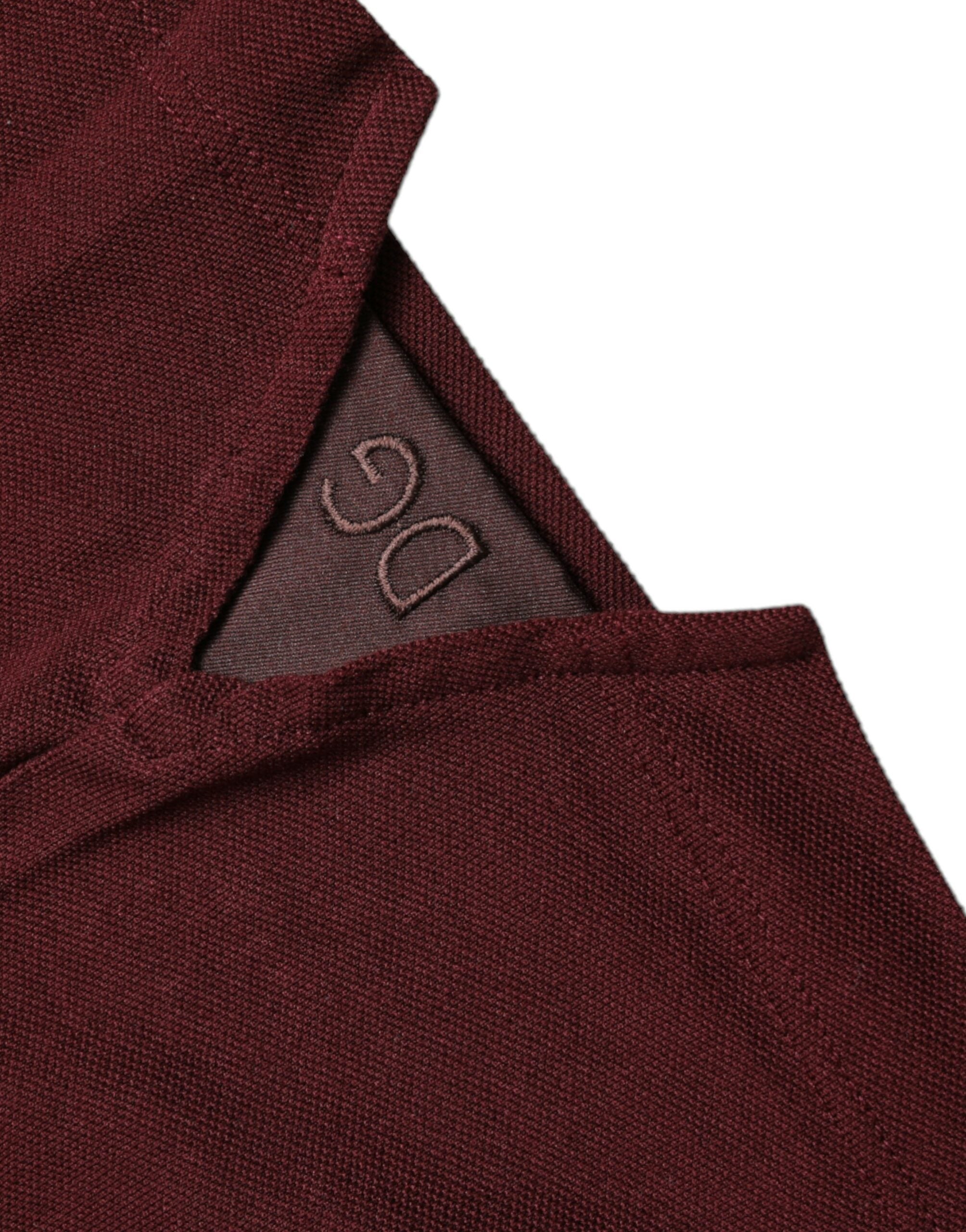 Dolce &amp; Gabbana Maroon Collared Short Sleeves Polo T-shirt