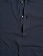 Dolce &amp; Gabbana Blue Crown Patch Cotton Collared Men Polo T-shirt