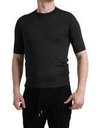 Dolce &amp; Gabbana Dark Gray Crew Neck Short Sleeves T-shirt