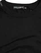 Dolce &amp; Gabbana Black Logo Embossed Crew Neck Short Sleeves T-shirt