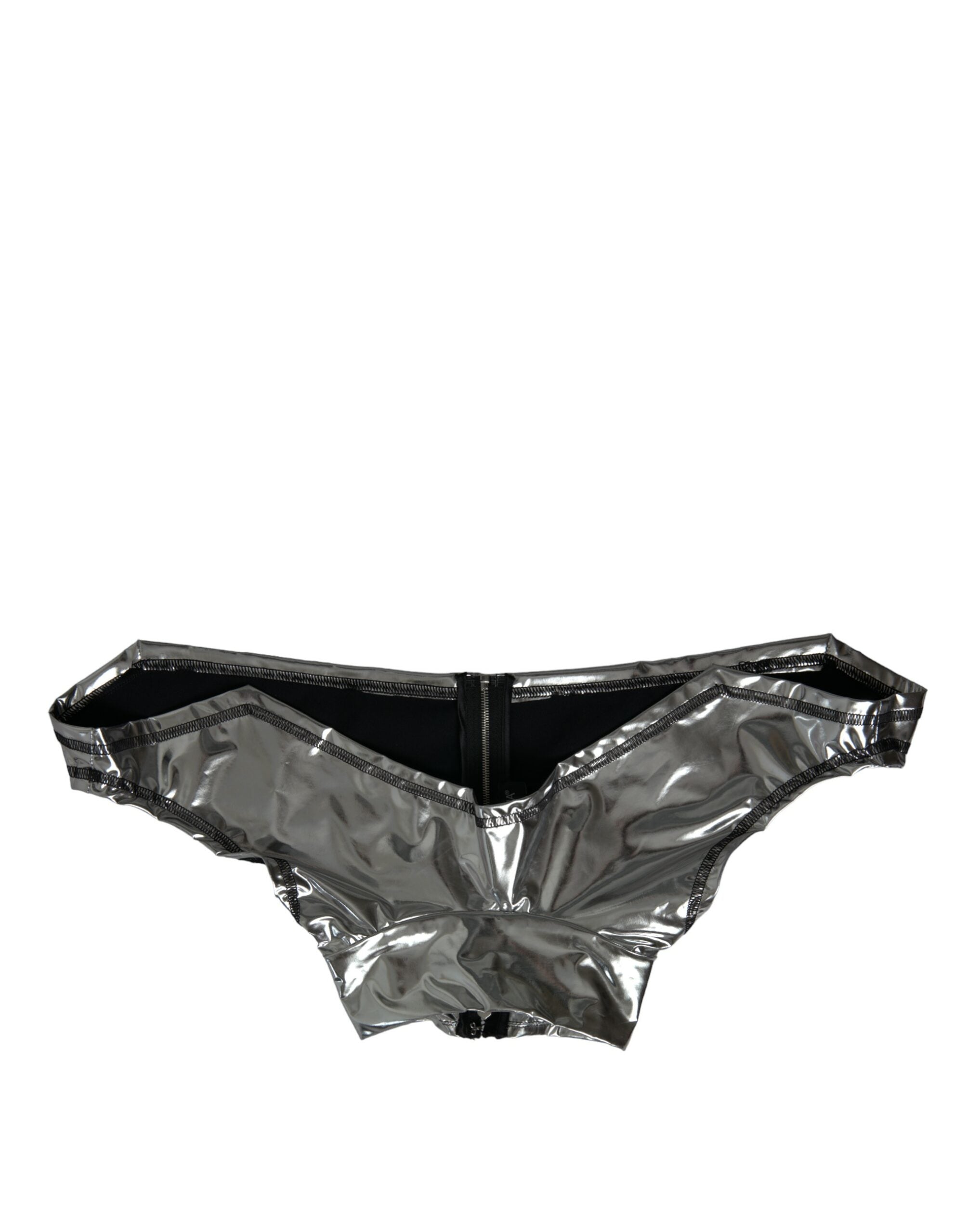 Dolce &amp; Gabbana Silver Polyester Stretch Top