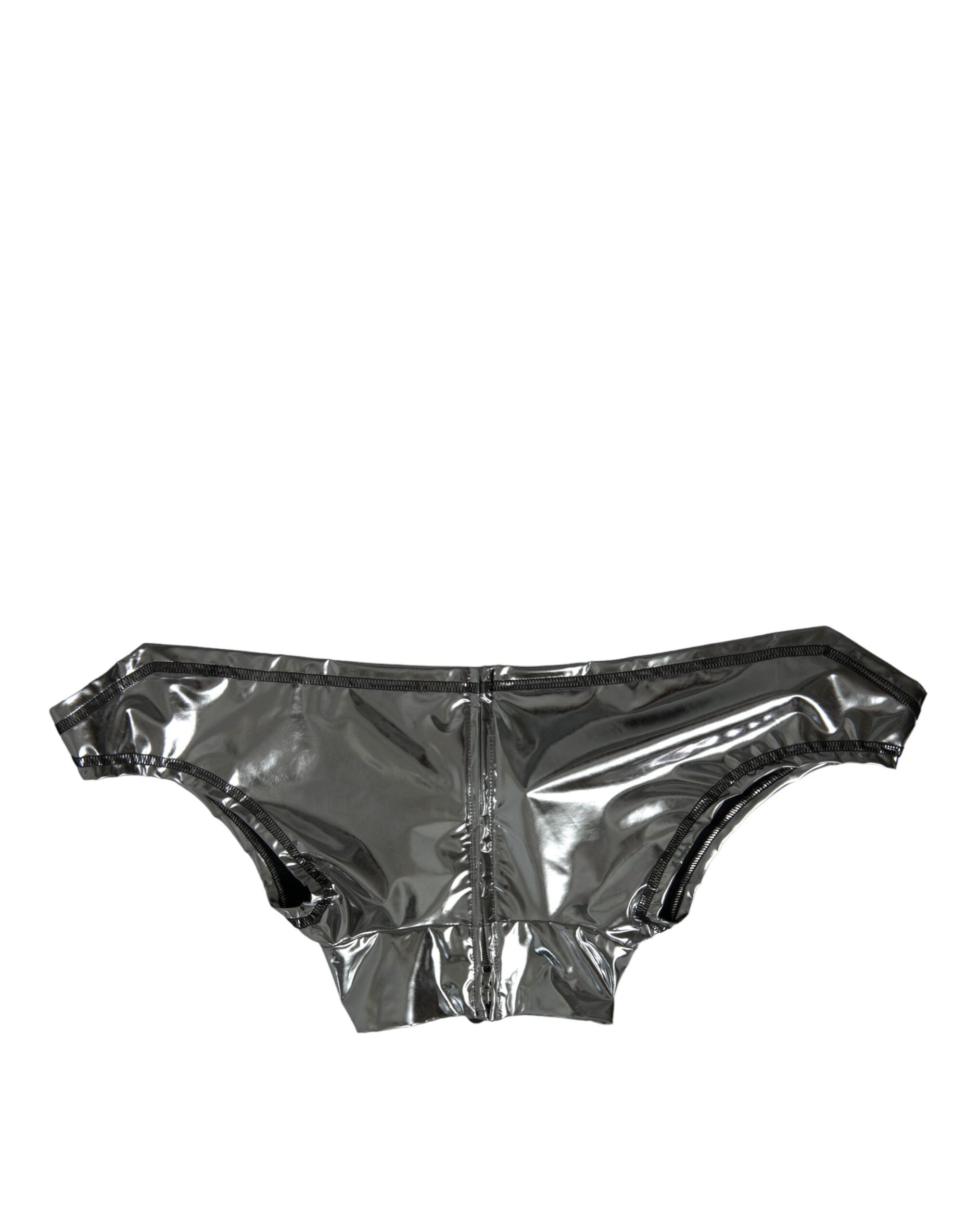 Dolce &amp; Gabbana Silver Polyester Stretch Top